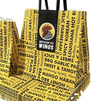 Sacs en papier kraft recyclé avec logo imprimé sur mesure, poignée longue, pour l'emballage alimentaire, les plats à emporter, les boissons, les restaurants