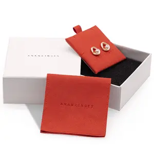 Sacchetto per gioielli con coulisse per gioielli personalizzati all'ingrosso sacchetto per gioielli in microfibra scamosciata multifunzione con Logo