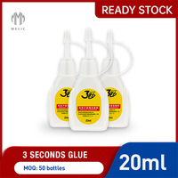 Colle liquide en gros, réparation rapide en 3 secondes, colle super forte 502, silicone 20 ml pour le travail du bois, l'emballage, le cuir, le caoutchouc, le plastique