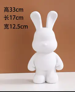 DIY用品让它拥有你的兔子玩具石膏绘画套件绘画儿童diy工艺制作