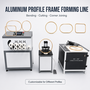 เครื่องดัดมุมโครงอะลูมิเนียม CNC แบบเซอร์โว มัลติโรลเลอร์ สำหรับกระจก รูปภาพ งานตกแต่งผนัง และการขึ้นรูปกรอบงานศิลปะ - Product Image 3