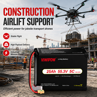 VIWIPOW 25Ah 55.3V Baterai Li-ion Isi Ulang Semi-Solid State Densitas Energi Tinggi untuk Drone, Baterai Drone Berkinerja Tinggi
