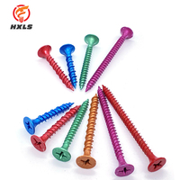 Assortiment de vis autotaraudeuses à tête plate en acier coloré de haute qualité, sur mesure pour usine, pour bois et autres fixations