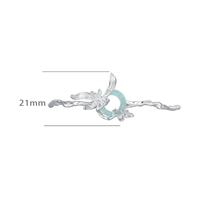 Bracelet manchette en pierre de quartz fleurie pour femme, en argent sterling 925, ajustable, tendance, bijoux personnalisés, vente en gros