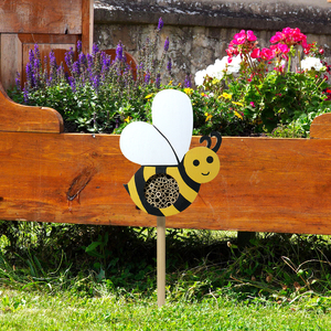 ไม้ซีดาร์บ้านแมลงในสวนใช้เป็นที่กำบังในรังของสวนหลังบ้านแบบออกแบบได้ตามต้องการ - Product Image 6