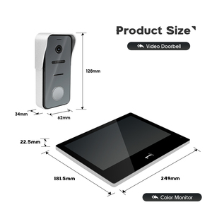 10.1 inch nhà thông minh tuya chuông cửa intercon hệ thống đa ngôn ngữ video Cửa Điện thoại liên lạc mở liên lạc cho nhà - Product Image 4