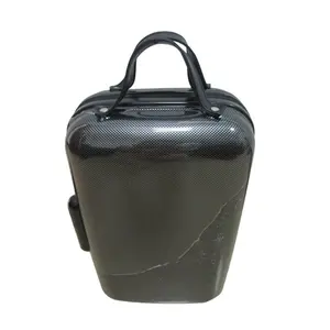 حقيبة سفر من البلاستيك المقاوم للصدأ محمولة للأمتعة مناسبة للسفر حقائب بعجلات تحمل أدوات التجميل