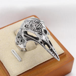 Fashion Jewelry <b>Ring</b> For Women Fine Jewelry <b>Ring</b> Stainless Steel Jewelry <b>Ring</b> Gold Plated Jewelry Engagement <b>Ring</b> <b>Skull</b> Raven - Product Image 3