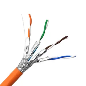 Cable de cobre sólido de alta velocidad cat 6a, 1000 pies, 10G, doble blindaje, 4pr, par trenzado, 23AWG, SFTP, LSZH, Ethernet, Cat6a