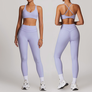 Yoga a vita alta aderente attillata da donna Yoga aderente e bella tuta da Fitness per la schiena da corsa - Product Image 1