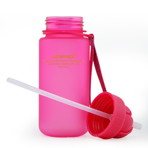 Botella de Agua de Plástico Reutilizable de Diseño Bonito UZSPACE, Botellas de Agua de Plástico Tritan Libres de BPA con Pajita para Bebés, Niños y Escuela - Product Image 6