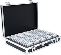 Étui de transport portable pour pièces de monnaie classées avec inserts en mousse et joints – Boîte de rangement durable pour collection de pièces de monnaie