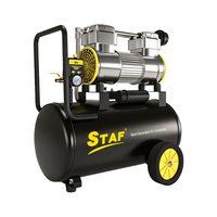 Compresseur d'air industriel portable STAF 30L 1390W 220V, refroidi par air, sans huile, 2800R/Min 130L/Min 0.8MPA, outils pneumatiques