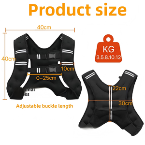 Gilet Zavorrato in Poliestere per Allenamento Fitness, Invisibile, Regolabile, Traspirante, Durevole, per Esercizi di Rafforzamento del Core - Product Image 2