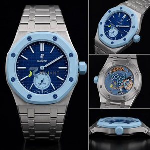[Offre Spéciale] Nouveau bracelet en acier inoxydable et cadre en acier inoxydable Royal Pop pour montre <span class=keywords><strong>Swatch</strong></span> Royal Pop - Product Image 4