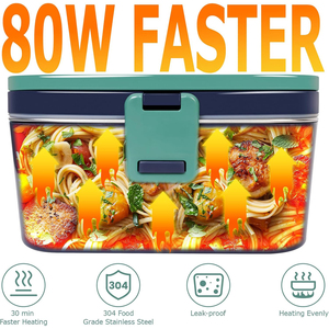 Boîte à lunch électrique 12V/24V/110V 1,8L en acier inoxydable sans BPA, écologique, chauffe-aliments portable pour voiture/camion/usage domestique - Product Image 4