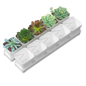 Macetas Cuadradas <span class=keywords><strong>de</strong></span> Plástico Grueso <span class=keywords><strong>de</strong></span> Alta Calidad, Transpirables, con Control <span class=keywords><strong>de</strong></span> Raíces, Macetas Bajas para Plantas <span class=keywords><strong>de</strong></span> Interior - Product Image 1