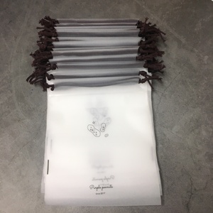 Custom logo Printed Large Transparent Frosted <b>Drawstring</b> <b>Bag</b> <b>Makeup</b> Draw String Pouch Gift Packaging <b>Bag</b> - Product Image 1