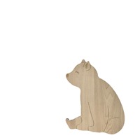 Autocollants muraux en bois personnalisés pour chambre d'enfant - Ours en peluche - Design Art Déco pour la décoration murale de la chambre