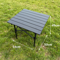 Table de camping pliable moderne en acier inoxydable, légère et portable, avec fonction imperméable, idéale pour l'extérieur et la plage