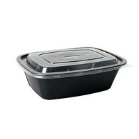 Boîte à lunch rectangulaire jetable en PP de qualité alimentaire, anti-fuite, recyclable, sans BPA, pour la restauration à emporter et le stockage alimentaire