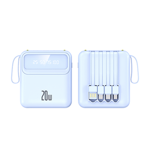 Tùy Chỉnh 10000MAh Mini Xách Tay Ngân Hàng Điện Trạm 20W LED Hiển Thị 4 Được Xây Dựng Trong Cáp Type-C Đầu Vào Công Suất Cao 10W Đầu Ra - Product Image 5