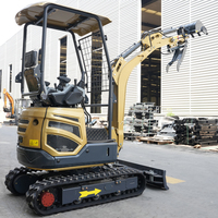 Mini-excavatrice de haute qualité CE EPA 1,8 tonne, micro-pelle sur chenilles en caoutchouc pour aménagement paysager, mini-pelle hydraulique diesel pour jardin