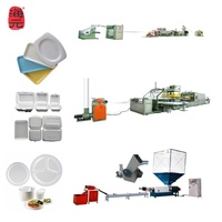 Automatische vacuümvormapparaat voor het maken van PS-foam voedselverpakkingen, wegwerp voedselcontainers, foam borden en schalen