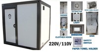 Kit de toilettes préfabriquées portables modernes, toilettes modulaires, maisons, salle de bain mobile, toilettes publiques extérieures, cabine de toilettes
