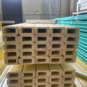 Pipa FRP serat kaca persegi panjang tabung tahan korosi pultrusi profil GRP tabung persegi pemotongan bengkok kekuatan tinggi - Product Image 6