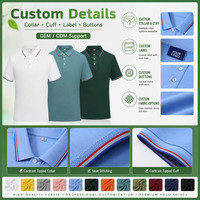 Chemise unisexe personnalisable avec logo pour entreprise, en piqué respirant CVC 180 g/m², col contrastant, manches courtes, vente en gros pour entreprises