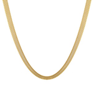 Collier et bracelet minimalistes en maille chaîne en acier inoxydable |   Plaqué Or 18K |   Hypoallergénique, imperméable, style INS - Product Image 6