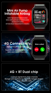 Smartwatch de Saúde 4G para Idosos HW20 com <span class=keywords><strong>Monitor</strong></span> de Oxigênio no Sangue e Pressão Arterial, IP67 à Prova d'Água, 4G WIFI BT - Product Image 6
