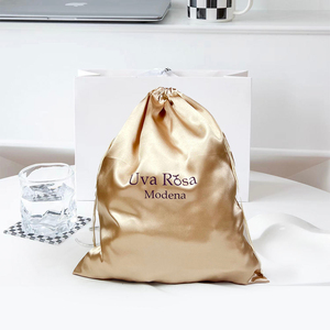 Customized Luxury Reusable Portable Fashion Satin Eco-Friendly Hair Tie Wig Handbag Shoe Cap Packaging Gift Storage Dust <b>Bag</b> - Product Image 2