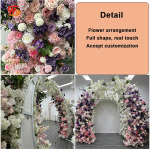 แตรโค้งรูปดอกไม้สีม่วงตกแต่งเวทีปาร์ตี้งานแต่งงานแบบเรียบ - Product Image 2