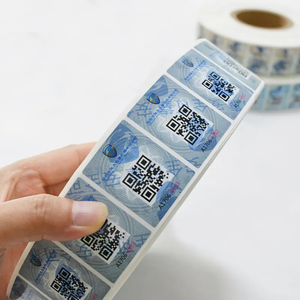 Etiqueta Adhesiva Personalizada con Código QR, Impermeable, de Seguridad, con Residuo, de Doble Color, Etiqueta Void - Product Image 1