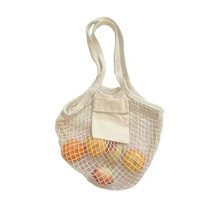 Thuận tiện bông lưới hàng tạp hóa Túi ngắn xử lý thân thiện với môi tùy chỉnh mô hình logo Net Tote Grips tái sử dụng phim hoạt hình Túi mua sắm - Product Image 1