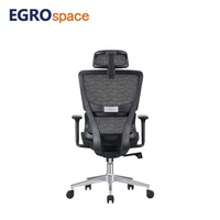 EGROspace Solutions de Bureau Tout-en-un, Chaise de Bureau Ergonomique Pivotante Confortable en Maille pour Cadres