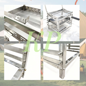 Parrilla de Carbón de Acero Inoxidable BlazeFor para Exteriores, Parrilla Giratoria para Barbacoa, Griglia Per Barbecue para Patio Trasero, Familia, Balcón - Product Image 5