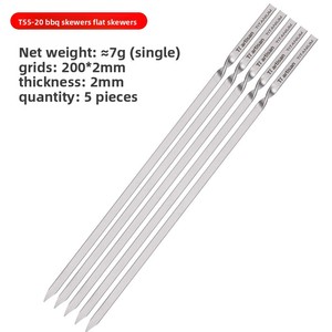 Brochettes en titane pur Titanium Artisan pour barbecue, <span class=keywords><strong>kebab</strong></span>, camping en plein air, modèle T55 - Product Image 6