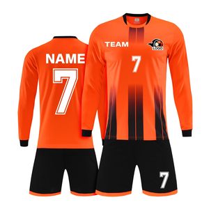 Set di <span class=keywords><strong>Maglie</strong></span> da <span class=keywords><strong>Calcio</strong></span> Personalizzate con Logo per Uomo, Divisa da Club a Maniche Lunghe in Spandex/Poliestere ad Asciugatura Rapida, Unisex - Product Image 2