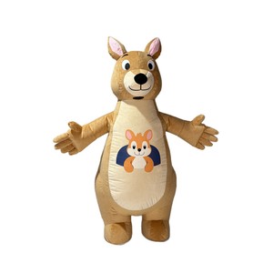 <span class=keywords><strong>Disfraz</strong></span> Inflable de Canguro Beige, Traje de Mascota de Dibujos Animados, Fabricación ODM en China, para Eventos Familiares, Fiestas de Cumpleaños - Product Image 5