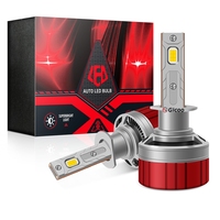 Ampoules de phares LED GICOO F10 20000LM 6000K 160W 12V, feux antibrouillard pour voiture, H1 H3 H4 H7 H11 9005 9006 9007, compatibilité universelle