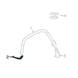 Jeep Cherokee Front <b>Wheel</b> Guards 68156562AB 68156563AB <b>Plastic</b> Weather Shields - Product Image 4