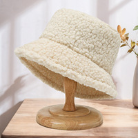 Chapeau Bob Décontracté en Fausse Fourrure avec Logo Personnalisé, Doux et Chaud pour l'Hiver, Unisexe, Style Streetwear, Vente en Gros OEM