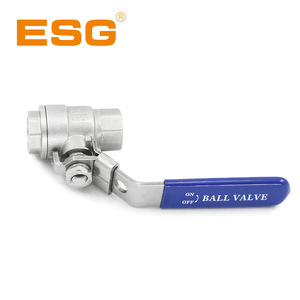 Válvula de bola de acero inoxidable ESG de 2 piezas con rosca interna de 1 pulgada y 100 psi para aplicaciones de baja presión - Product Image 4
