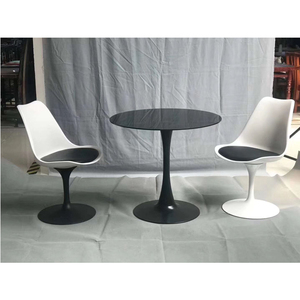 Juego de Mesa de Comedor Redonda con Base de Porcelana y Superficie Sólida de Alta Calidad, Muestra Gratuita - Product Image 5