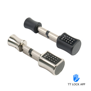قفل أسطواني ذكي من تويا مصنوع من سبائك الزنك مع بصمة الإصبع للأبواب، قفل رقمي بلوحة مفاتيح إلكترونية للشقق والمكاتب - Product Image 1