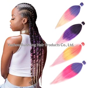 Perruque au crochet EZ de 26 pouces, trois couleurs, double trame, en fibre basse température, modèle EZC, <span class=keywords><strong>tresses</strong></span> africaines volumineuses stylisées en PVC - Product Image 2