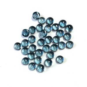 Piedra de Topacio Azul Londdon Natural de 7mm y 8mm, cabujón de forma redonda, piedras preciosas sueltas, precio al por mayor, piedras preciosas sueltas para la fabricación de joyas - Product Image 4